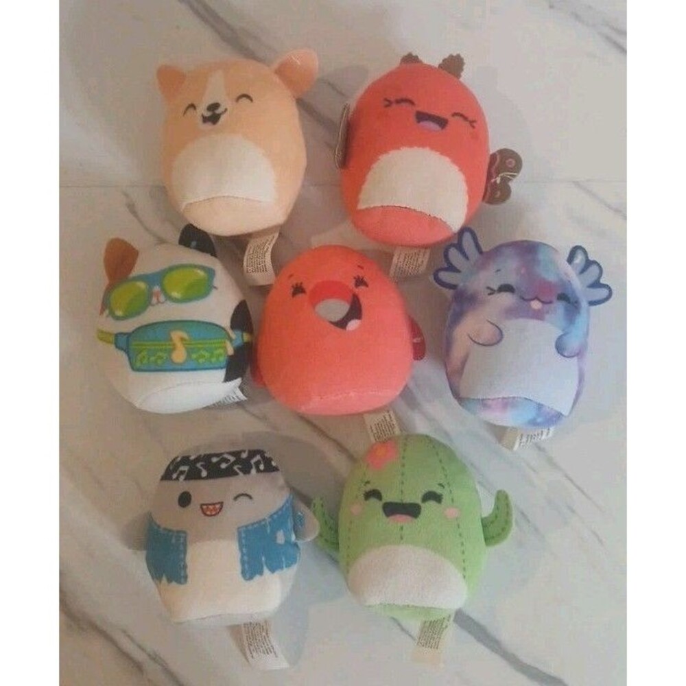 Squishmallows Mini Plush Toy Lot: 7 Multicolor Washable (3 inch) McDonald's